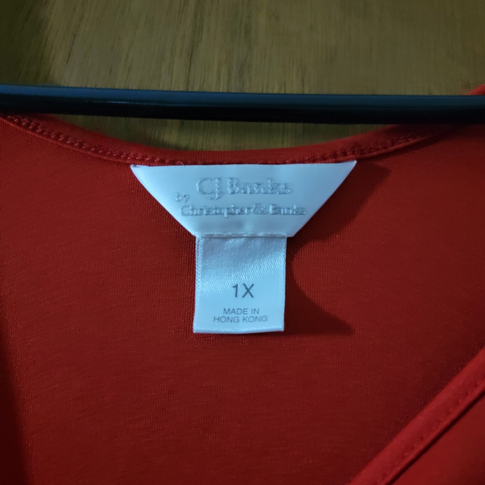CJ Banks Set Of 2 Pink and Red Silky Tank Tops Size 1X EUC - Picture 5 of 7